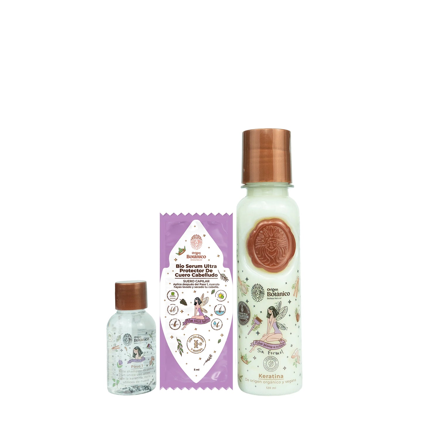 Kit de keratina evolución origen botanico 120ml