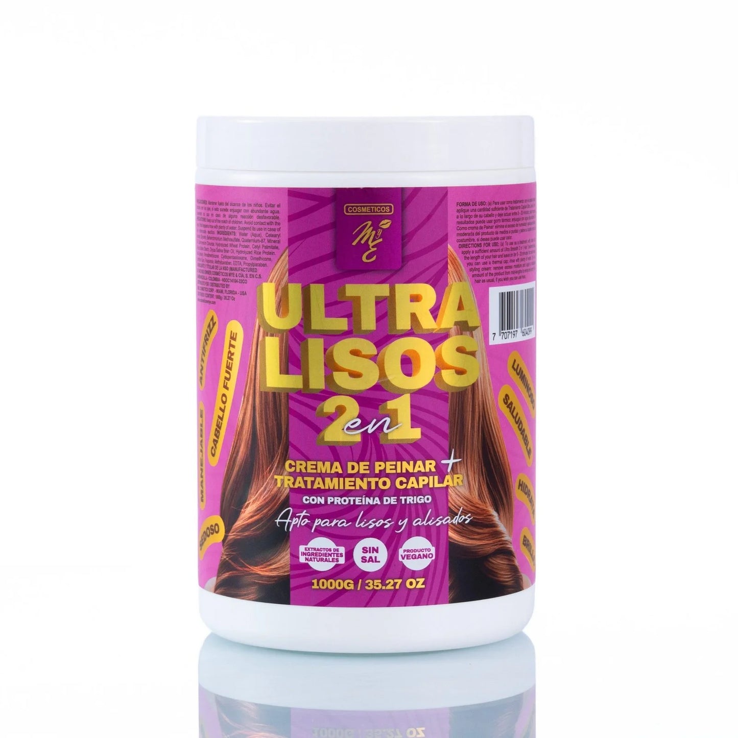Crema de peinar mas tratamiento capilar Ultra Lisos 2 en 1 x 1000g MYE