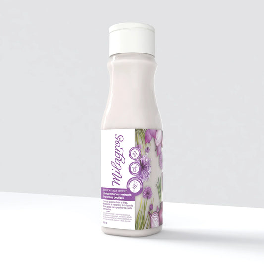 Acondicionador Antifrizz y Fortalecedor Con Extracto de Cebolla y Péptidos milagros 450ml