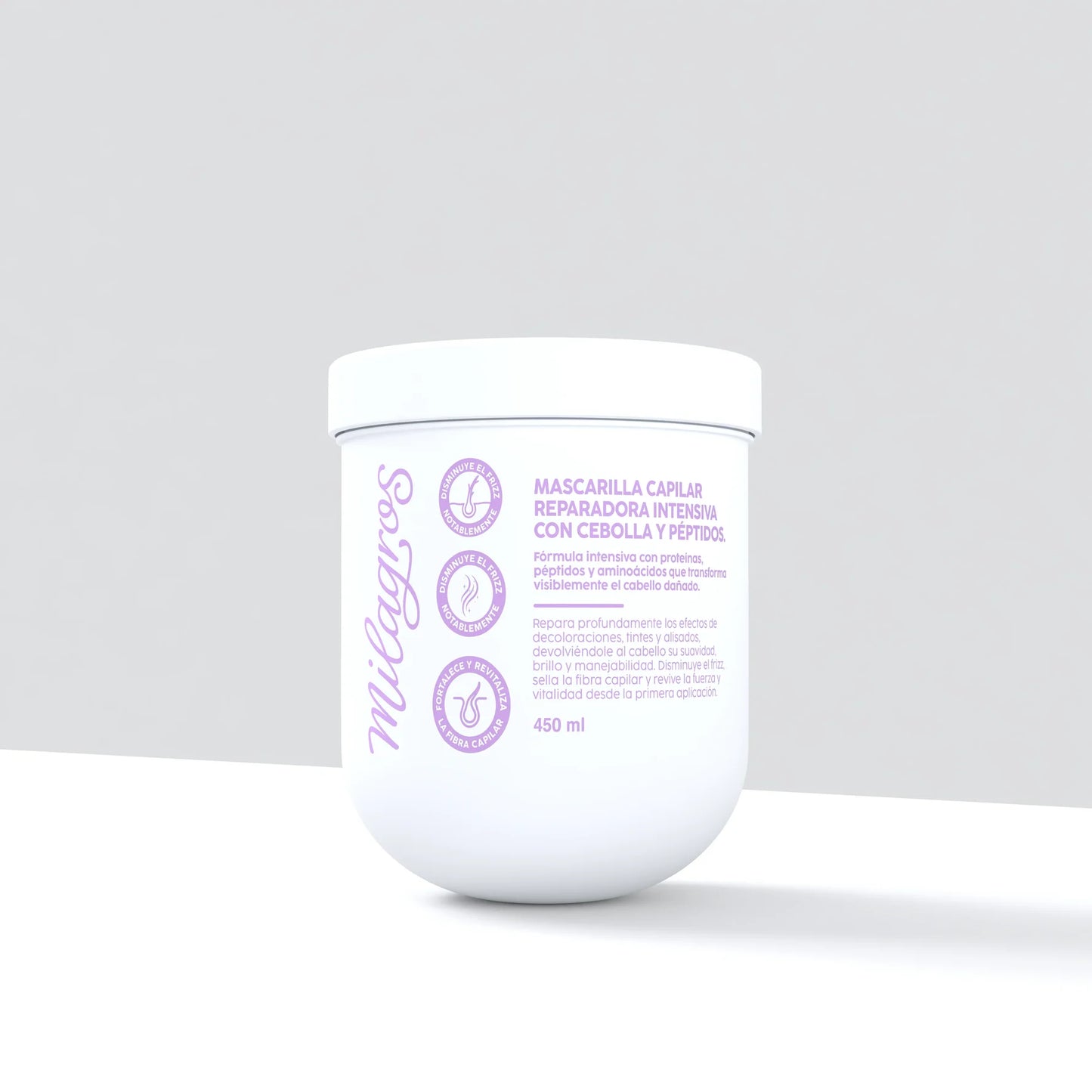 Mascarilla Capilar Reparadora Intensiva Con Extracto De Cebolla y Péptidos milagros 450ml