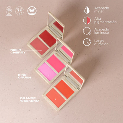 RUBOR EN DÚO ALLURE CREMA Y POLVO COMPACTO ATENEA