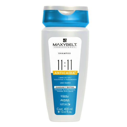 Shampoo 11:11 Anti-caída con Aydra Maxybelt x 400ml