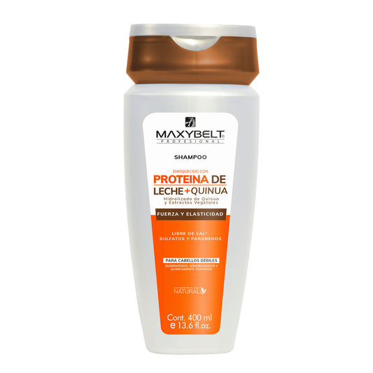 Shampoo Proteína Leche Maxybelt x 400 ml