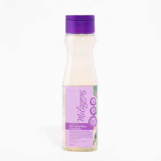 Shampoo Ultra Nutritivo Premium (con aloe vera) milagros 450ml